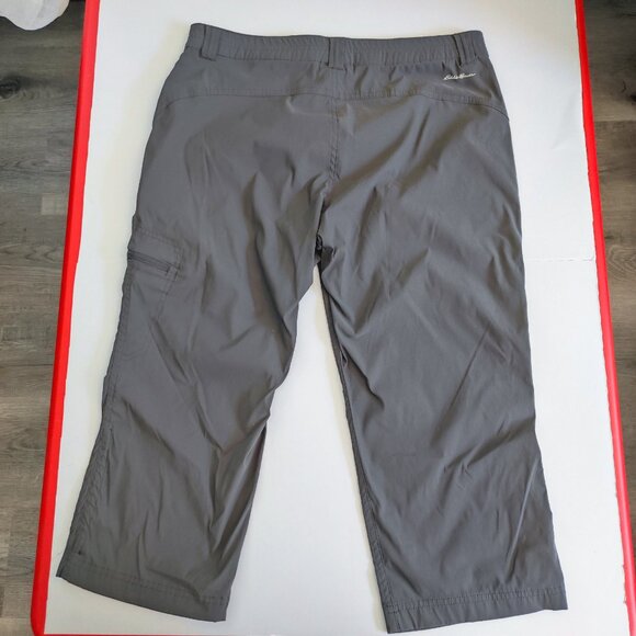 Eddie Bauer Rainer Capris outdoor activity pants grey women's size 10 - Picture 3 of 14